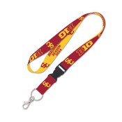 USC Trojans Big 10 Inagural Season Cardinal and Gold Lanyard with Buckle